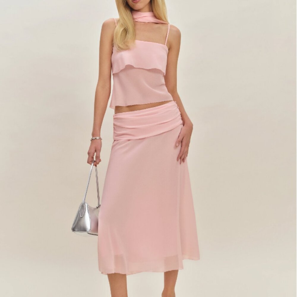 Reformation Lula Top + Oliana Low Waist Skirt